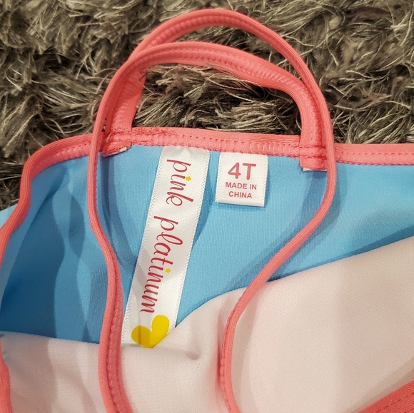 NWT Girl's Pink Platinum Swimsuit size 4T - Picture 4 of 5